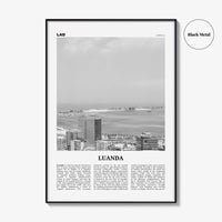 Luanda Print Black and White, Luanda Wall Art, Luanda Poster, Luanda Photo, Luanda Wall Decor, Angola, São Paulo Loanda, Africa