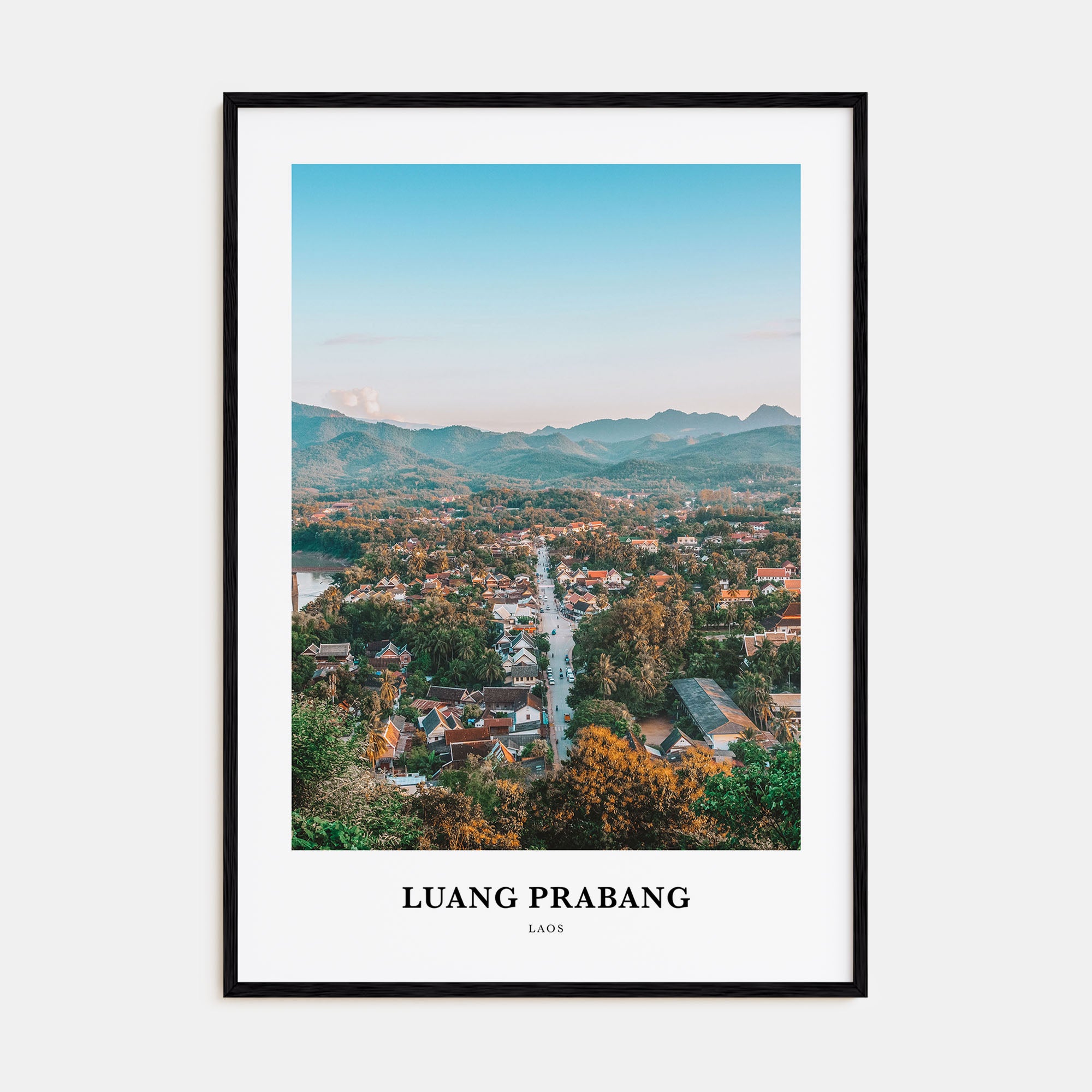 Luang Prabang Portrait Color Poster