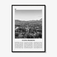 Luang Prabang Print Black and White, Luang Prabang Art, Luang Prabang Poster, Luang Prabang Photo, Luang Prabang Décor, Luang Prabang Map