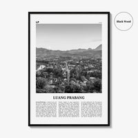 Luang Prabang Print Black and White, Luang Prabang Art, Luang Prabang Poster, Luang Prabang Photo, Luang Prabang Décor, Luang Prabang Map