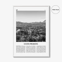 Luang Prabang Print Black and White, Luang Prabang Art, Luang Prabang Poster, Luang Prabang Photo, Luang Prabang Décor, Luang Prabang Map