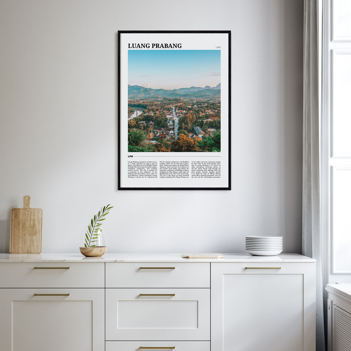 Luang Prabang Travel Color Poster