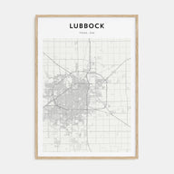 Lubbock Map Portrait Poster