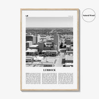Lubbock Print Black and White, Lubbock Wall Art, Lubbock Poster, Lubbock Photo, Lubbock Wall Décor, Texas, USA, United States
