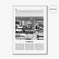 Lubbock Print Black and White, Lubbock Wall Art, Lubbock Poster, Lubbock Photo, Lubbock Wall Décor, Texas, USA, United States