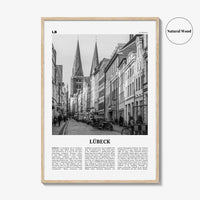Lubeck Print Black and White, Lübeck Wall Art, Lübeck Poster, Lübeck Photo, Lübeck Wall Décor, Lübeck Map, Germany