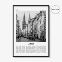 Lubeck Print Black and White, Lübeck Wall Art, Lübeck Poster, Lübeck Photo, Lübeck Wall Décor, Lübeck Map, Germany