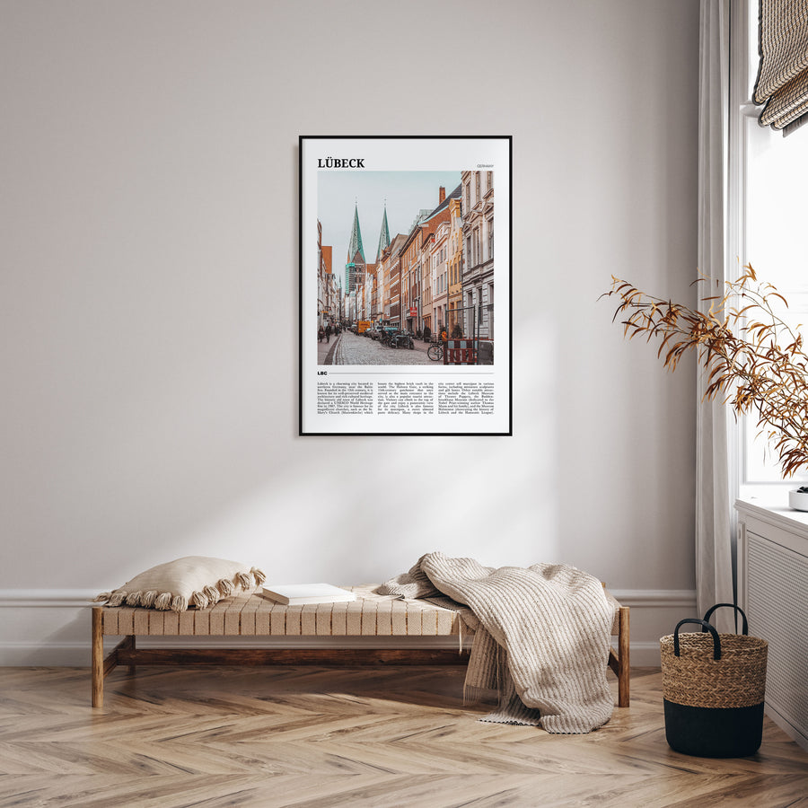 Lübeck Travel Color Poster