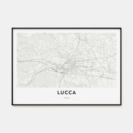 Lucca Map Landscape Poster