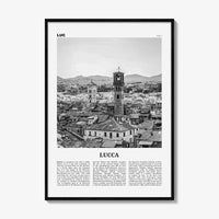 Lucca Print Black and White, Lucca Wall Art, Lucca Poster, Lucca Photo, Lucca Wall Decor, City Art Print, Italy, Tuscany, Italia, Europe