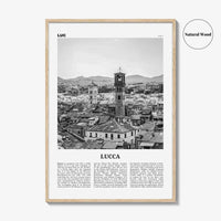 Lucca Print Black and White, Lucca Wall Art, Lucca Poster, Lucca Photo, Lucca Wall Decor, City Art Print, Italy, Tuscany, Italia, Europe