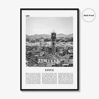 Lucca Print Black and White, Lucca Wall Art, Lucca Poster, Lucca Photo, Lucca Wall Decor, City Art Print, Italy, Tuscany, Italia, Europe