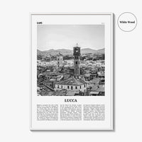Lucca Print Black and White, Lucca Wall Art, Lucca Poster, Lucca Photo, Lucca Wall Decor, City Art Print, Italy, Tuscany, Italia, Europe