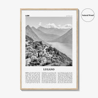 Lugano Print Black and White, Lugano Wall Art, Lugano Poster, Lugano Photo, Lugano Wall Décor, Lugan, Ticino, Switzerland