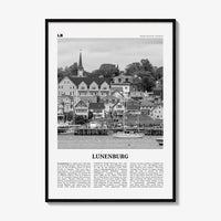 Lunenburg Print Black and White, Lunenburg Wall Art, Lunenburg Poster, Lunenburg Photo, Lunenburg Décor, Lunenburg Map, Nova Scotia, Canada