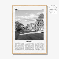 Lusaka Print Black and White, Lusaka Wall Art, Lusaka Poster, Lusaka Photo, Lusaka Wall Décor, Mwalusaka, Zambia