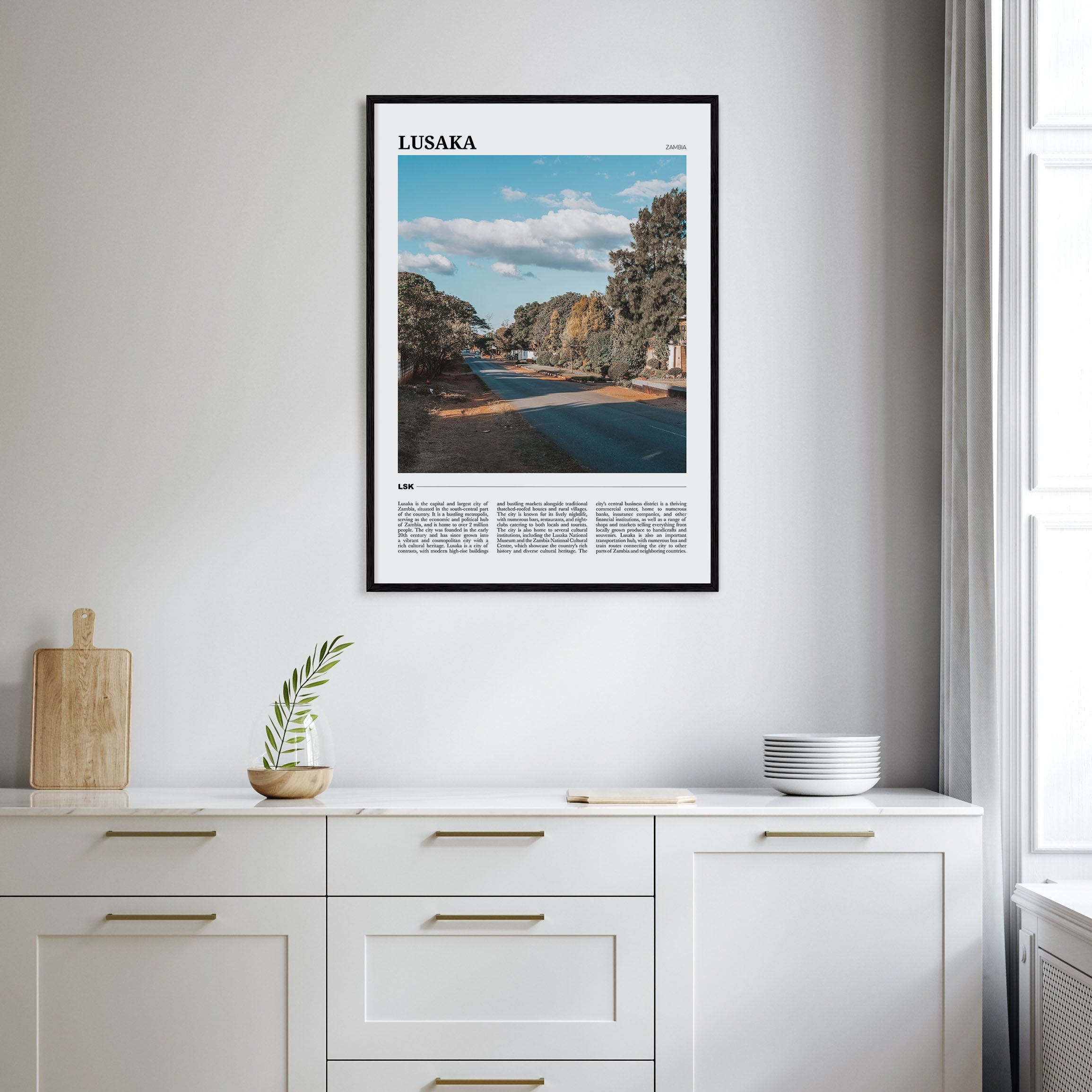 Lusaka Travel Color Poster