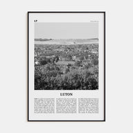 Luton Travel B&W Poster