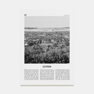 Luton Travel B&W Poster
