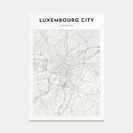 Luxembourg City Map Portrait Poster