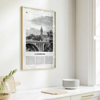 Luxembourg Print Black and White No 1, Luxembourg Wall Art, Luxembourg Poster, Luxembourg Photo, Luxembourg Wall Decor, Lëtzebuerg, Europe