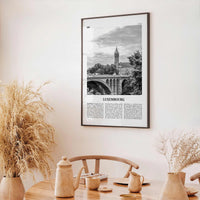 Luxembourg Print Black and White No 1, Luxembourg Wall Art, Luxembourg Poster, Luxembourg Photo, Luxembourg Wall Decor, Lëtzebuerg, Europe