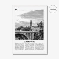 Luxembourg Print Black and White No 1, Luxembourg Wall Art, Luxembourg Poster, Luxembourg Photo, Luxembourg Wall Decor, Lëtzebuerg, Europe