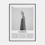 Luxembourg Travel B&W No 2 Poster