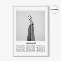 Luxembourg Print Black and White No 2, Luxembourg Wall Art, Luxembourg Poster, Luxembourg Photo, Luxembourg Wall Décor, Luxembourg Map,