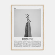 Luxembourg Travel B&W No 2 Poster