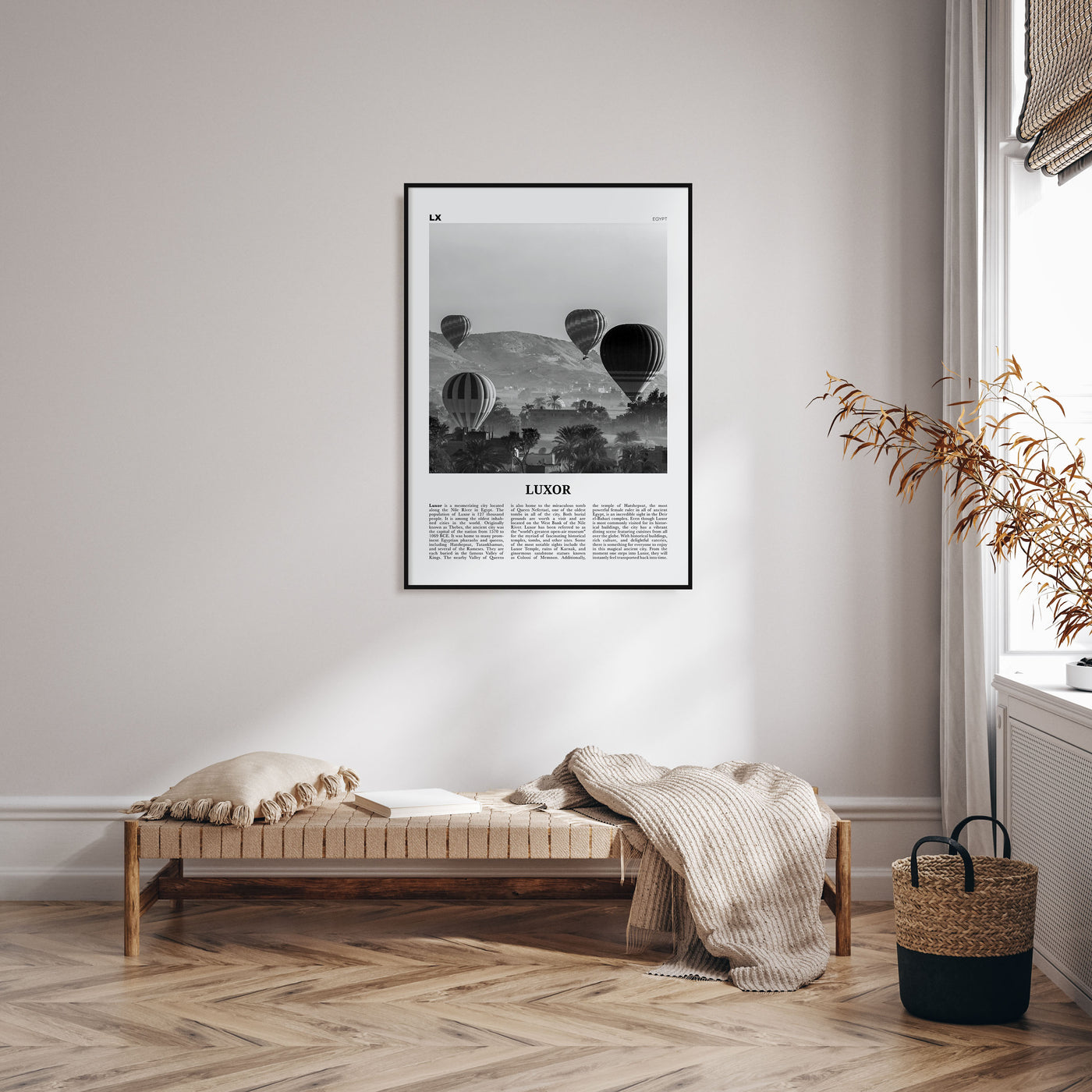 Luxor Travel B&W Poster