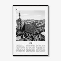 Lviv Print Black and White, Lviv Wall Art, Lviv Poster, Lviv Photo, Lviv Wall Décor, Lviv Map, Ukraine