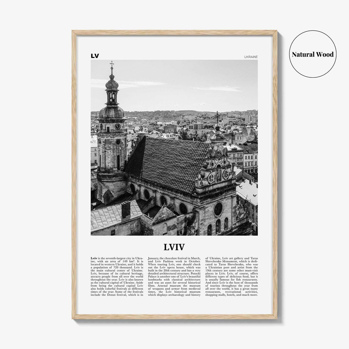 Lviv Print Black and White, Lviv Wall Art, Lviv Poster, Lviv Photo, Lviv Wall Décor, Lviv Map, Ukraine