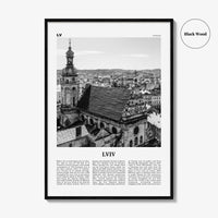 Lviv Print Black and White, Lviv Wall Art, Lviv Poster, Lviv Photo, Lviv Wall Décor, Lviv Map, Ukraine