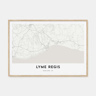Lyme Regis Map Landscape Poster
