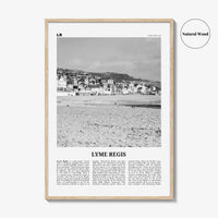 Lyme Regis Print Black and White, Lyme Regis Wall Art, Lyme Regis Poster, Lyme Regis Photo, Lyme Regis Map, Dorset, England, UK