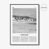 Lyme Regis Print Black and White, Lyme Regis Wall Art, Lyme Regis Poster, Lyme Regis Photo, Lyme Regis Map, Dorset, England, UK