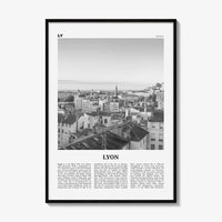 Lyon Print Black and White No 1, Lyon Wall Art, Lyon Poster, Lyon Photo, Lyon Wall Decor, Lyon, Liyon, Lione, Rhône-Alpes, Europe