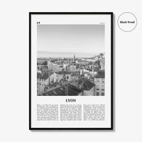 Lyon Print Black and White No 1, Lyon Wall Art, Lyon Poster, Lyon Photo, Lyon Wall Decor, Lyon, Liyon, Lione, Rhône-Alpes, Europe