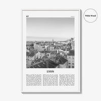 Lyon Print Black and White No 1, Lyon Wall Art, Lyon Poster, Lyon Photo, Lyon Wall Decor, Lyon, Liyon, Lione, Rhône-Alpes, Europe