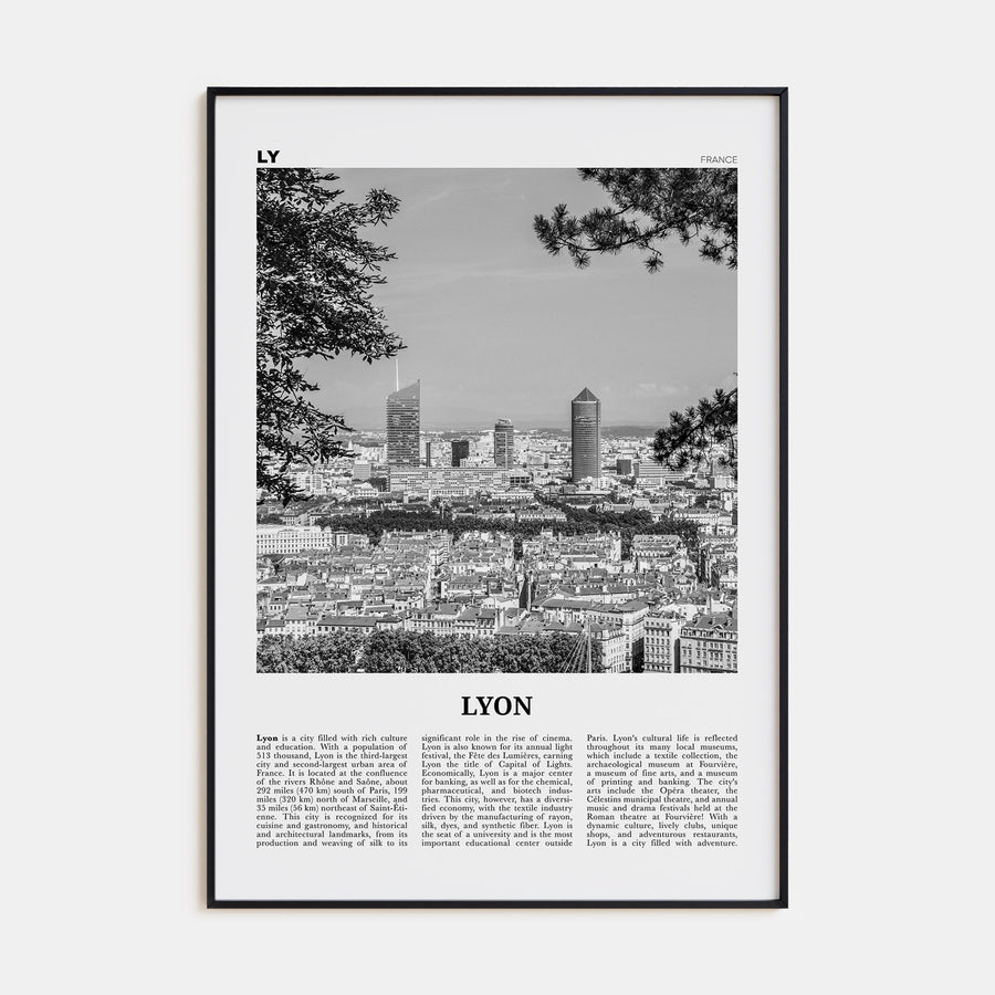 Lyon Travel B&W No 2 Poster