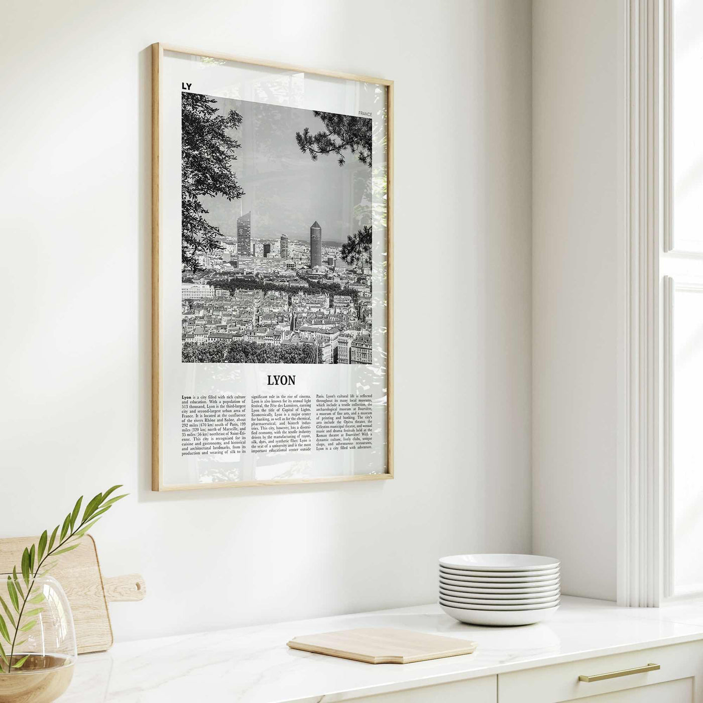 Lyon Print Black and White No 2, Lyon Wall Art, Lyon Poster, Lyon Photo, Lyon Wall Decor, Lyon, Liyon, Lione, Rhône-Alpes, Europe