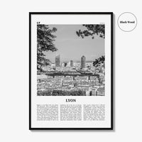 Lyon Print Black and White No 2, Lyon Wall Art, Lyon Poster, Lyon Photo, Lyon Wall Decor, Lyon, Liyon, Lione, Rhône-Alpes, Europe
