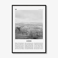 Lyons Print Black and White, Lyons Wall Art, Lyons Poster, Lyons Photo, Lyons Wall Décor, Lyons Map, Colorado, USA