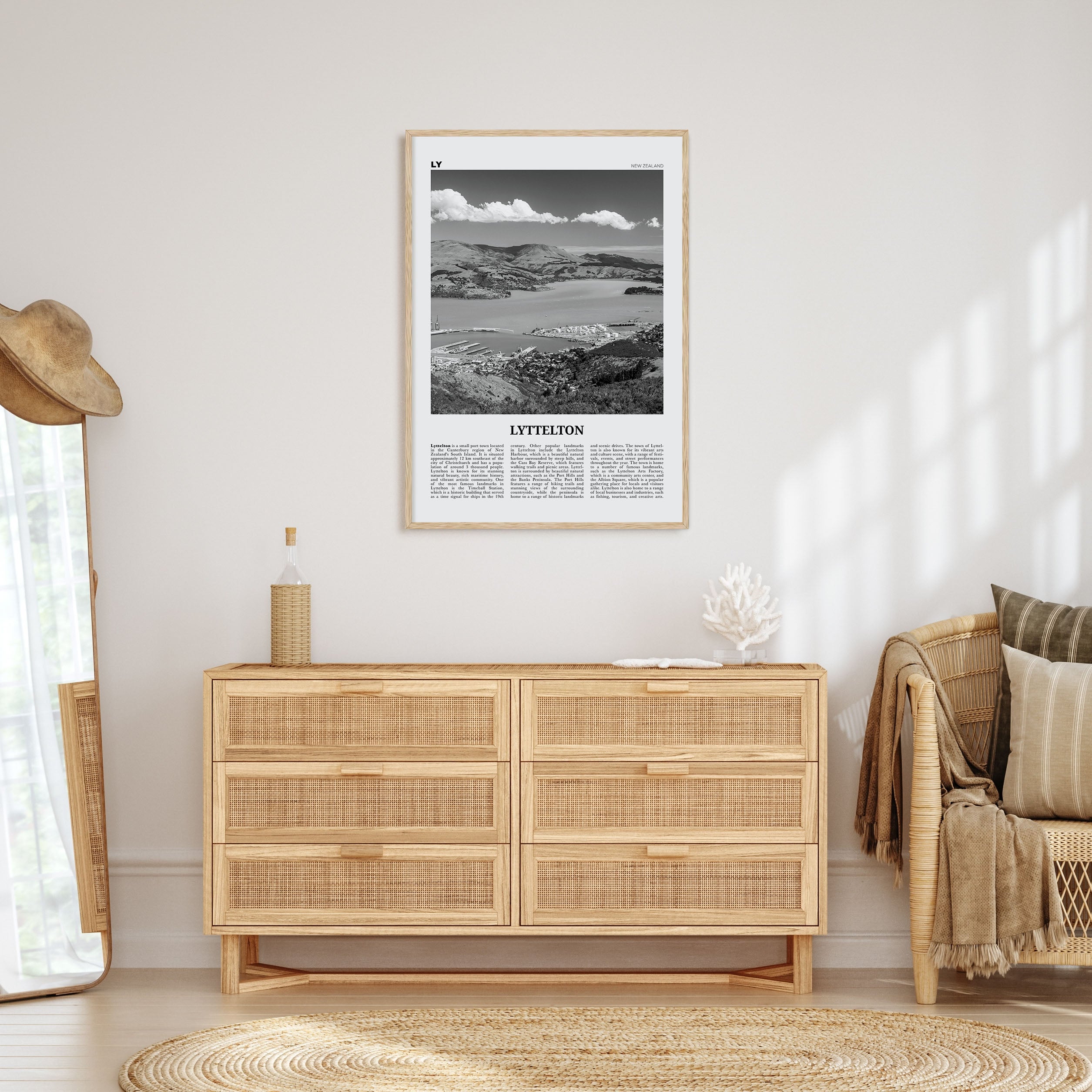 Lyttelton Travel B&W Poster