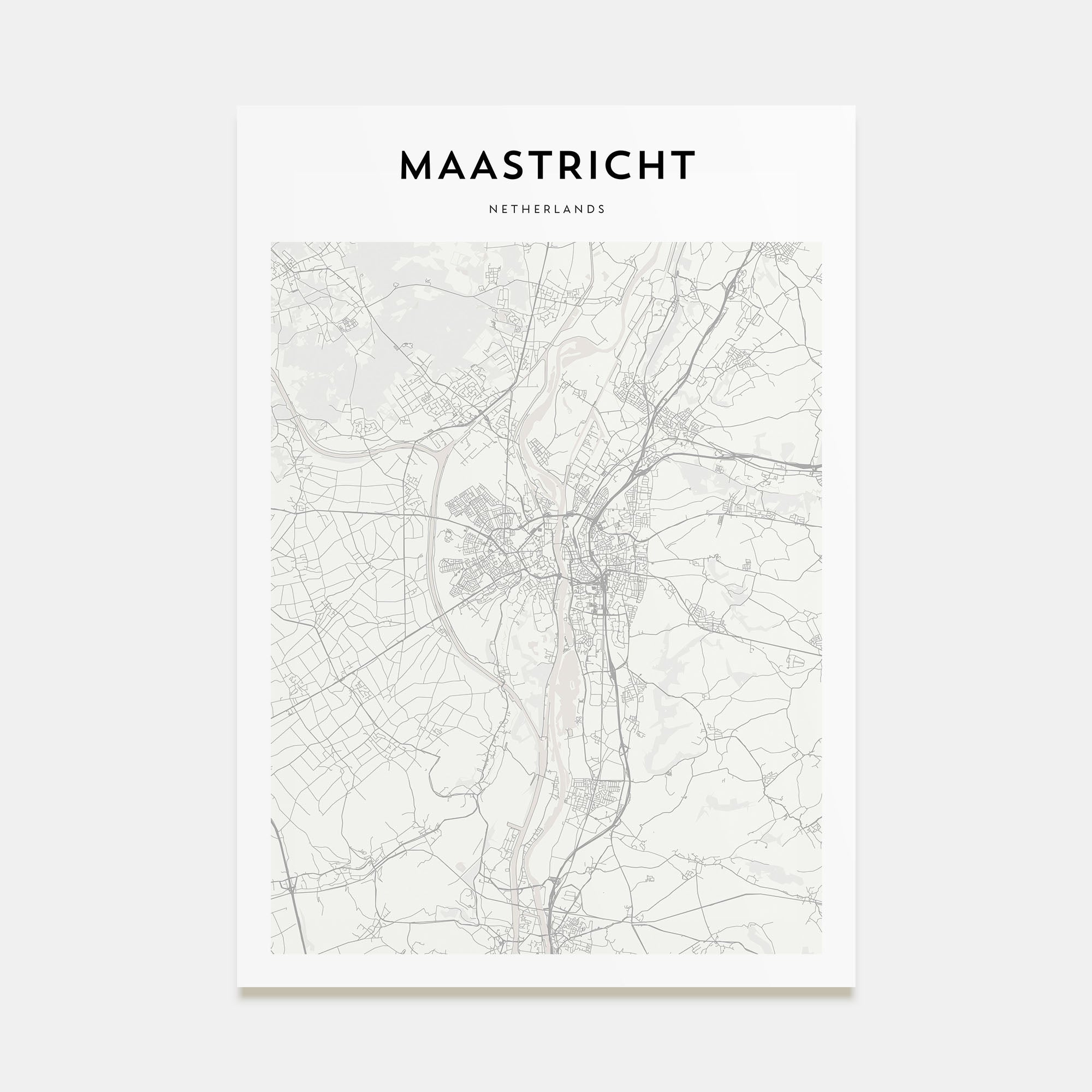 Maastricht Map Portrait Poster