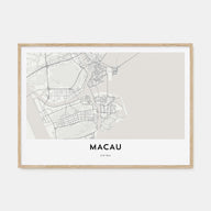 Macau Map Landscape Poster