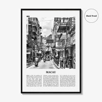 Macau Print Black and White, Macau Wall Art, Macau Poster, Macau Photo, Macau Wall Decor, Country Art Print, 澳門, Macao Asia