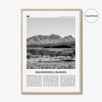 MacDonnell Ranges Print Black and White, MacDonnell Ranges Wall Art, MacDonnell Ranges Poster, MacDonnell Ranges Photo, Australia