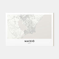 Maceió Map Landscape Poster